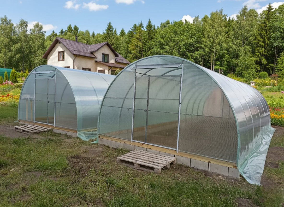 Теплиця Львів’янка шириною 4м (полікарбонат) Довжина: 4,6,8,10,20 м - Зображення 2